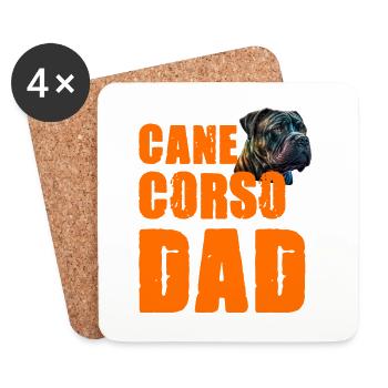 Cane Corso Dad für einen Cane Corso Hundehalter - Untersetzer (4er-Set) - Weiß - Vorne