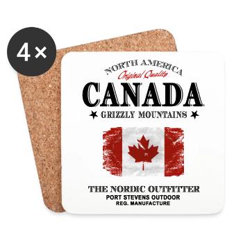 Kanada - Maple Leaf - Canada - Coasters (set of 4) - white - Front