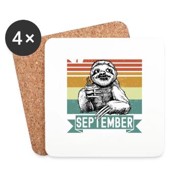 Faultier Legendär seit September 2013 Geburtstag - Untersetzer (4er-Set) - Weiß - Vorne