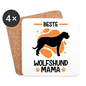 Beste Irischer Wolfshund Mama Irish Wolfhound - Untersetzer (4er-Set) - Weiß - Vorne