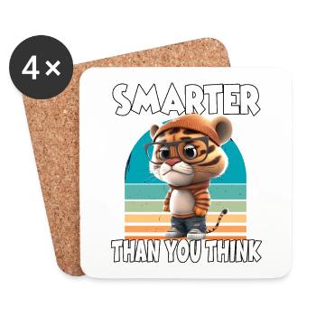 Smarter Than You Think für Erwachsene und Kinder - Untersetzer (4er-Set) - Weiß - Vorne