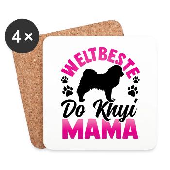 Beste Do Khyi Mama Tibetmastiff Tibetdogge - Untersetzer (4er-Set) - Weiß - Vorne