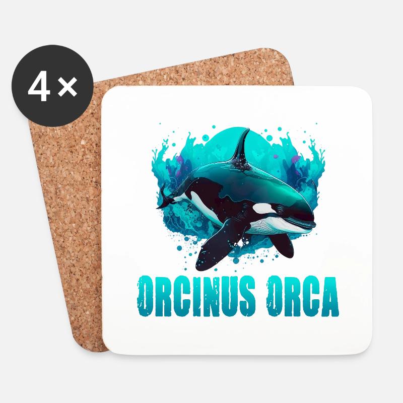 ORCINUS ORCA für einen Orca-Liebhaber und - Untersetzer (4er-Set) - Weiß