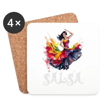 Salsa Tanz Kubanischer Tanz Kuba Urlaub - Untersetzer (4er-Set) - Weiß - Vorne
