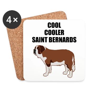 St. Bernard Dog Dog Lover Saying Gift - Coasters (set of 4) - white - Front