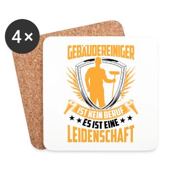 Gebäudereiniger ist kein Beruf Fassadenreiniger - Untersetzer (4er-Set) - Weiß - Vorne