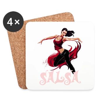 Salsa Tanz Kubanischer Tanz Kuba Urlaub - Untersetzer (4er-Set) - Weiß - Vorne