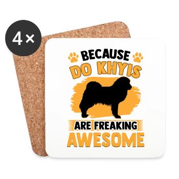 Do Khyi are fantastic Tibetmastiff Tibetan Mastiff - Coasters (set of 4) - white - Front