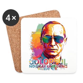 Colorful Resistance #Pu - Coasters (set of 4) - white - Front