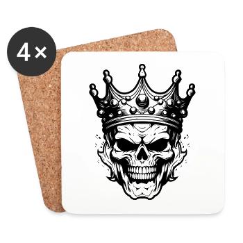 Skull King Symbol - Coasters (set of 4) - white - Front