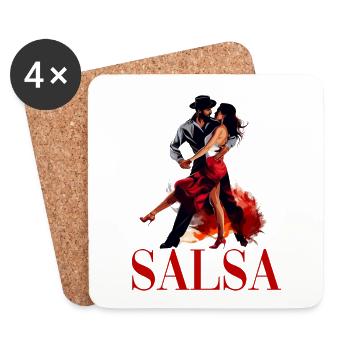 Salsa Tanz Kubanischer Tanz Kuba Urlaub - Untersetzer (4er-Set) - Weiß - Vorne