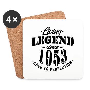 Lebende Legende seit Jahrgang 1953 Sprüche - Untersetzer (4er-Set) - Weiß - Vorne