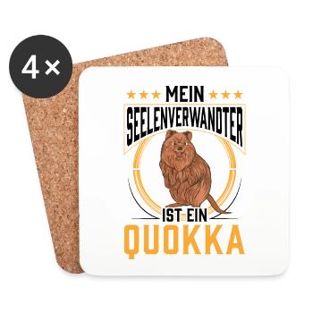 Quokka ist mein Seelenverwandter Beuteltier - Untersetzer (4er-Set) - Weiß - Vorne