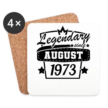 Legendary since August 1973 - Coasters (set of 4) - white - Front