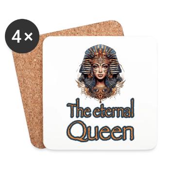 The Eternal Quenn Ägypten Königin Kleopatra - Untersetzer (4er-Set) - Weiß - Vorne