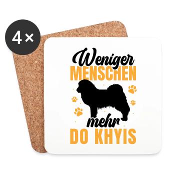 Mehr Do Khyi Tibetmastiff Tibetdogge - Untersetzer (4er-Set) - Weiß - Vorne
