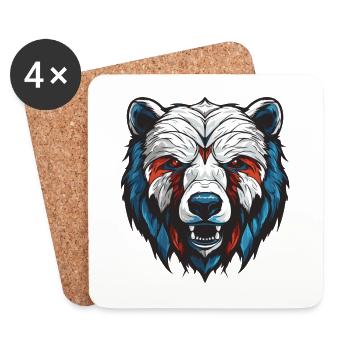 Eisbär Portrait Polar bär - Untersetzer (4er-Set) - Weiß - Vorne