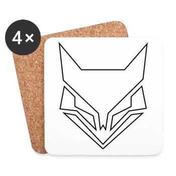 DSL Black Outlines - Coasters (set of 4) - white - Front