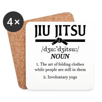 Jiu Jitsu Definition - Coasters (set of 4) - white - Front