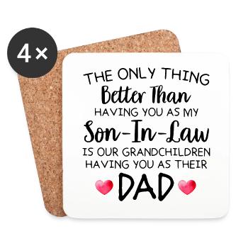 Having You As My Son-In-Law - Coasters (set of 4) - white - Front