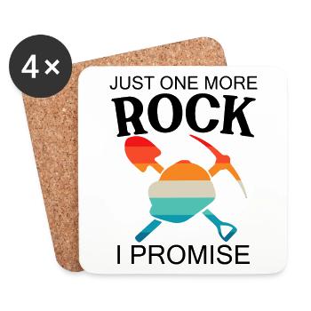 Geologist - Just One More Rock I Promise - Coasters (set of 4) - white - Front