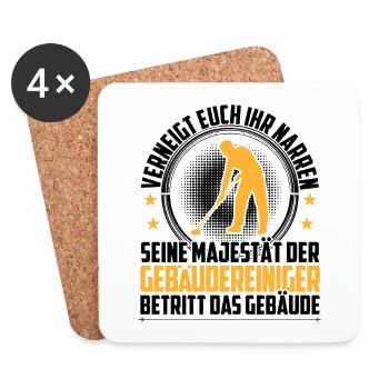 Gebäudereiniger verneigt euch Reinigungskraft - Untersetzer (4er-Set) - Weiß - Vorne