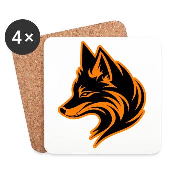Fuchs Tier - Untersetzer (4er-Set) - Weiß - Vorne
