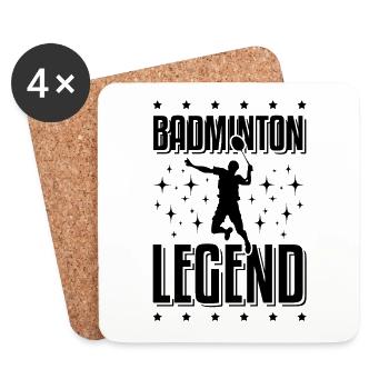 Bedminton Legend - Coasters (set of 4) - white - Front