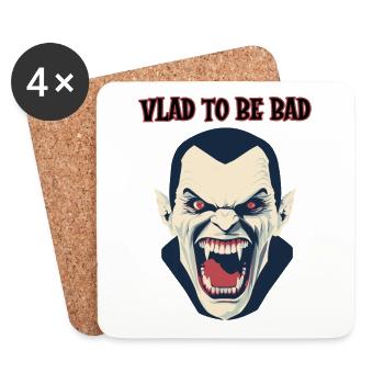 Un vampire montrant ses dents en , Vlad en devenir - Dessous de verre (lot de 4) - blanc - Devant