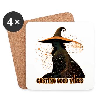 Witch Casting Vibes, Halloween - Coasters (set of 4) - white - Front