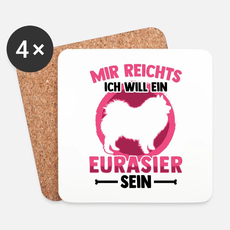 Will ein Eurasier sein Eurasian Spitz - Untersetzer (4er-Set) - Weiß