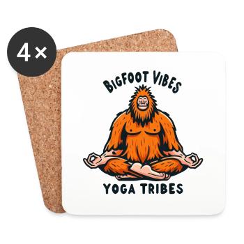 Yoga Bigfoot: Find Your Inner Peace - Untersetzer (4er-Set) - Weiß - Vorne