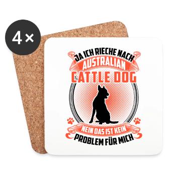 Ich rieche nach Australian Cattle Dog - Untersetzer (4er-Set) - Weiß - Vorne