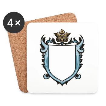 Wappen Royal Ornamente Symbol - Untersetzer (4er-Set) - Weiß - Vorne
