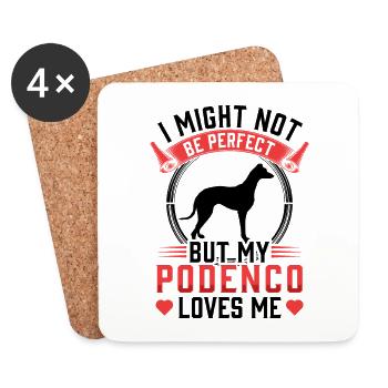 Podenco ist nicht perfekt Ibizan Hound - Untersetzer (4er-Set) - Weiß - Vorne
