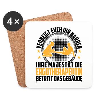 Occupational therapist enters building Occupational therapy - Coasters (set of 4) - white - Front