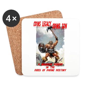 L’héritage d’Odin : son fils forcé dans les feux du destin - Dessous de verre (lot de 4) - blanc - Devant