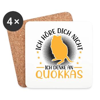 Ich denke an Quokka Beuteltier Quokka - Untersetzer (4er-Set) - Weiß - Vorne