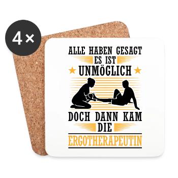 Then came the occupational therapist occupational therapy - Coasters (set of 4) - white - Front