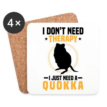 Brauche nur Quokkas Beuteltier Quokka - Untersetzer (4er-Set) - Weiß - Vorne