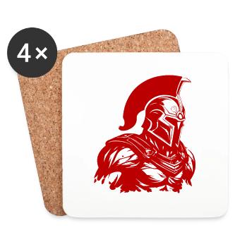 Spartan Gladiator Bodybuilding Gym - Dessous de verre (lot de 4) - blanc - Devant