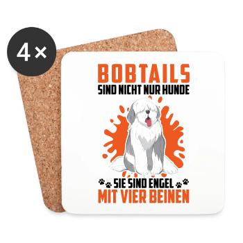 Bobtail Not Just Dog Old English Sheepdog - Coasters (set of 4) - white - Front