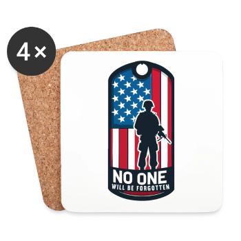 Niemand wird vergessen Memorial Day USA - Untersetzer (4er-Set) - Weiß - Vorne