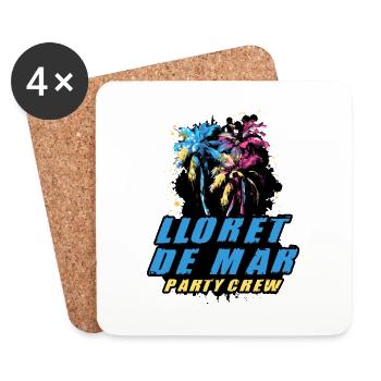 Lloret De Mar Party Crew Holiday Saying - Dessous de verre (lot de 4) - blanc - Devant
