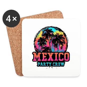 Mexico Party Crew - Coasters (set of 4) - white - Front