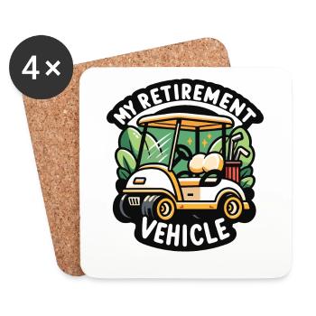 Golfer Golfer Geschenk Golferinnen Golferinnen - Untersetzer (4er-Set) - Weiß - Vorne