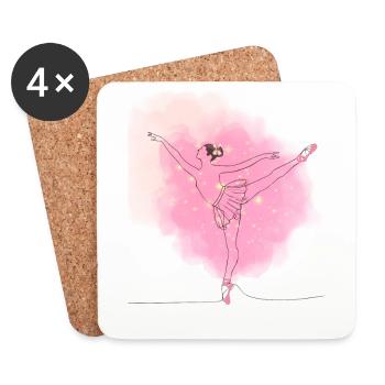 Ballerina - Coasters (set of 4) - white - Front