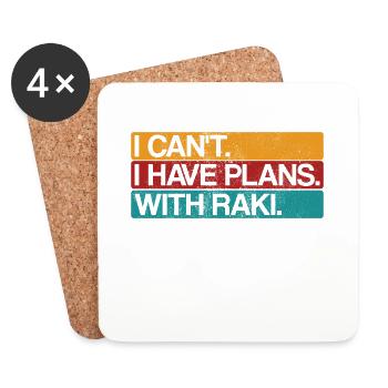 Funny Raki Saying Alcohol I Cant i have raki - Coasters (set of 4) - white - Front