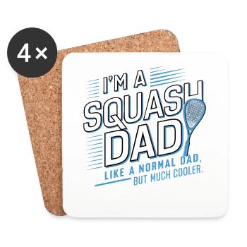 Ich bin ein Squash-Papa, nur viel cooler, Opa - Untersetzer (4er-Set) - Weiß - Vorne