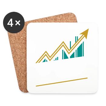 Funny Dividend Investor Financial Independence - Coasters (set of 4) - white - Front
